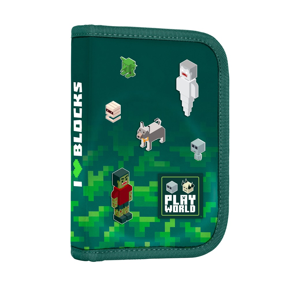 Fotografie Penál 1 p. 2 chlopně, prázdný Playworld 8-19826