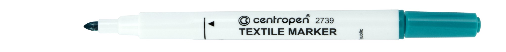 Fotografie Značkovač Centropen 2739 na textil zelený válcový hrot 3,5mm