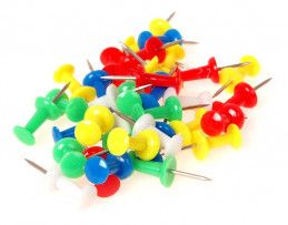 Připínáčky nástěnkové 36ks barevné