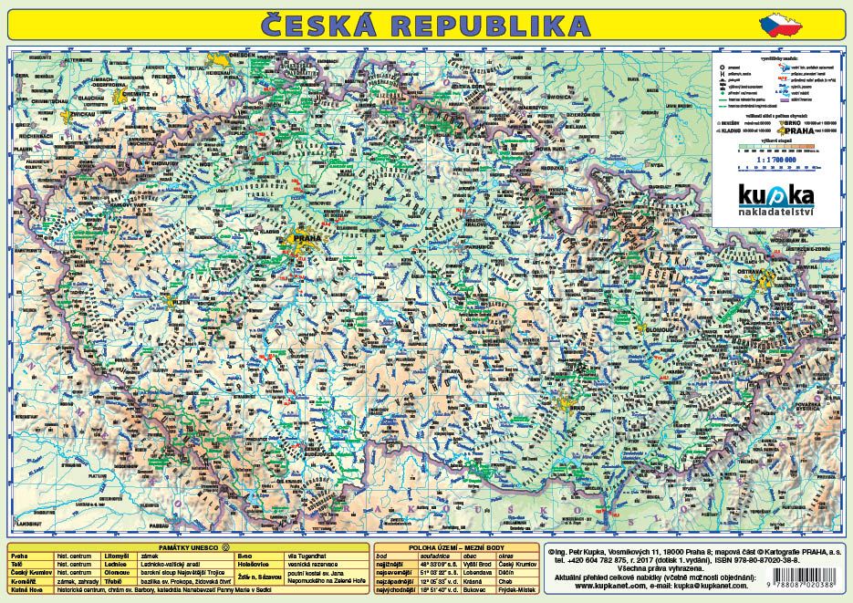 Fotografie Tabulka A4 Česká republika jednolist