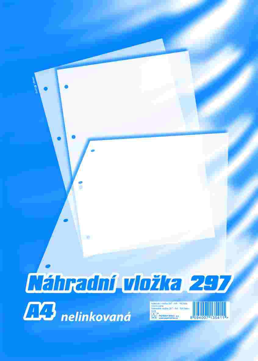 Náhradní vložka do karis bloku A4 100 ls čistá