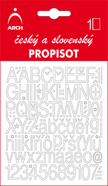 Fotografie Bílý propisot - výška písmen 14 mm 484-W