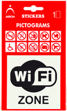 Fotografie Wi-Fi ZONE - na bílém podkladu