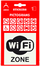 Wi-Fi ZONE - na bílém podkladu