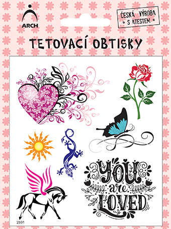 Fotografie Dětské tetovačky - dívčí ornamenty 01 2591