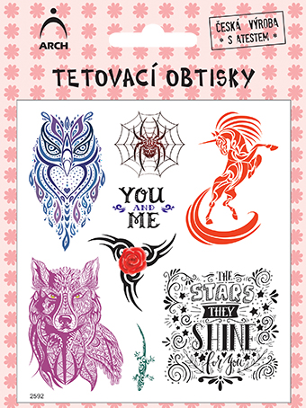 Fotografie Dětské tetovačky - dívčí ornamenty 02 2592