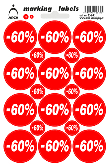 Slevové etikety non permanent -60%