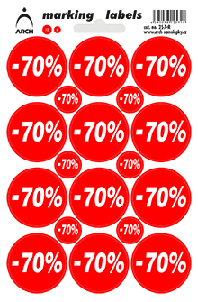 Slevové etikety non permanent -70%