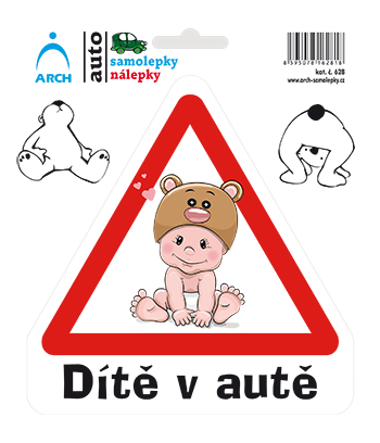 Fotografie Samolepka Dítě v autě - sedící dítko 628