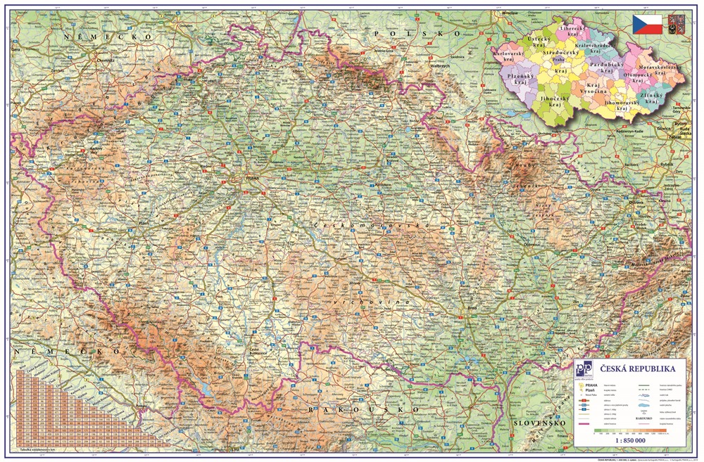 Podložka na stůl 60x40cm Česká republika 5-806