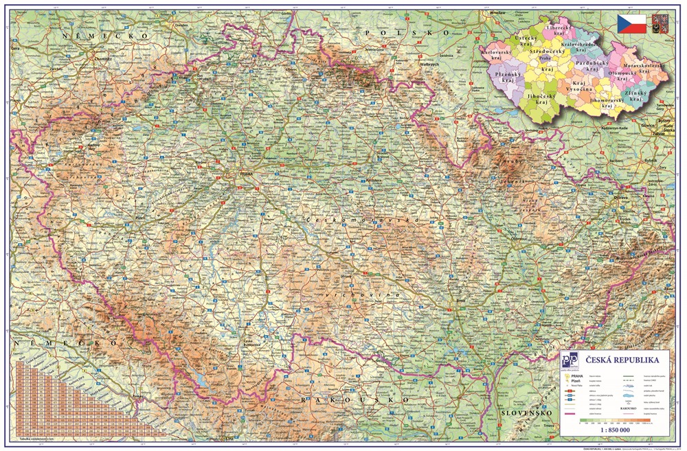 Fotografie Podložka na stůl 60x40cm Česká republika