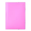 Desky na dokumenty CONCORDE s gumou A4, 13 kapes, pastel růžová A80182