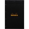 Rhodia Basics, Poznámkový blok A4+, 80 listů, čtvereček 5x5, černý