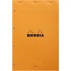 Rhodia Basics, Poznámkový blok A4+, 80 listů, linky, oranžový