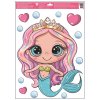 Okenní fólie princezny s glitry 30 x 50 cm 6782