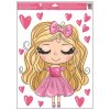 Okenní fólie princezny s glitry 30 x 50 cm 6782