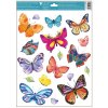 Okenní fólie barevní motýli 42x30 cm 6874