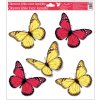 Okenní fólie s glitry motýli 33x30 cm 989