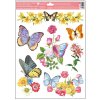Okenní folie motýli a květy 38x30cm 866