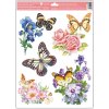 Okenní folie motýli a květy 38x30cm 866