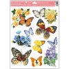 Okenní folie motýli a květy 38x30cm 866
