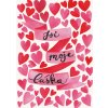 Přáníčko BeBechy - bílé - Láska BPR3-87