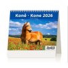 Stolní kalendář MiniMax Koně/Kone 2026 171x139(25)mm SM14-26