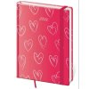 Diář denní A5 Vario - Hearts s gumičkou 2026 145x205mm DV422-13-26