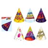 Klobouček karnevalový 6ks 16cm papírový mix č.6 1042019