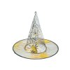 Klobouk čarodějnický černozlatý průhledný 39x32cm 1042271