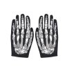 Rukavice kostra 22cm stříbrné 1042565