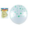 Balónek nafukovací 12ks sáček transparent potisk 30cm 8000143