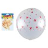 Balónek nafukovací 12ks sáček transparent potisk 30cm 8000143