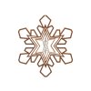 Závěs Vločka zlatá vánoční plech. 7,8x8cm 1909E-325.SS6 8885950
