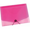 Organizér na dokumenty s gumou A4 Opaline čirá-růžová 13kapes 2-377