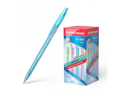 BALENÍ 50 ks: Kuličkové pero ErichKrause® R-301 Spring Stick 0.7, barva inkoustu: modrá