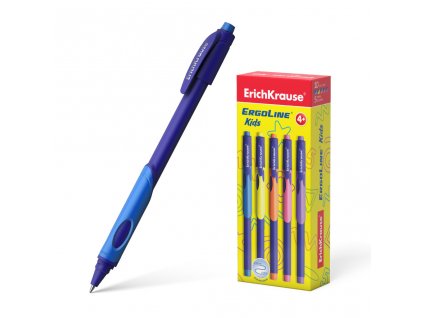 BALENÍ 10 ks: Kuličkové pero ErichKrause® ErgoLine® Kids, Ultra Glide Technology, barva inkoustu: modrá