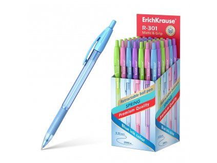 BALENÍ 50 ks: Propiska ErichKrause® R-301 Spring Matic&Grip 0.7, barva inkoustu: modrá