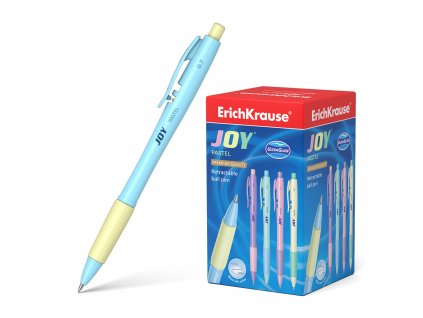 BALENÍ 50 ks: Propiska ErichKrause® JOY® Pastel, Ultra Glide Technology, barva inkoustu: modrá