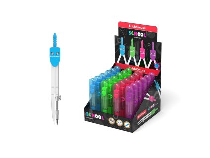 BALENÍ 24ks: Kovové kružítko ErichKrause Neon, 120mm, mix barev