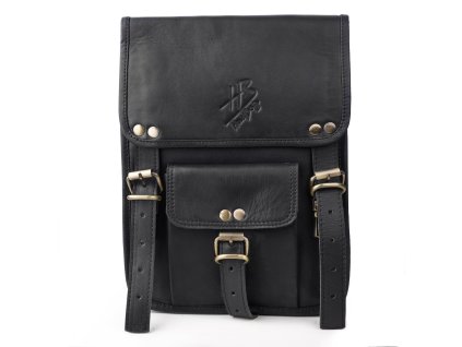 Hudbag Kožený batoh Galateia Ebony