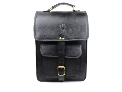 Hudbag Kožený batoh Themis Ebony