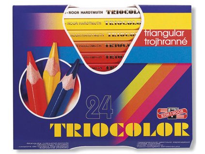 Pastelky Triocolor - 24 barev / lakované / silné