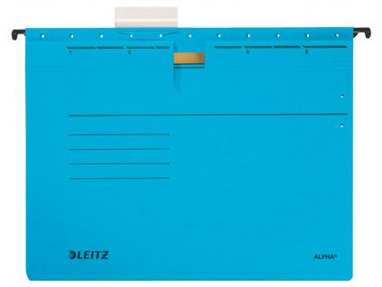 Závěsné desky Leitz Alpha s rychlovazačem - modrá