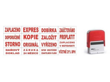 Razítka Colop Printer 20/L s textem - došlo dne