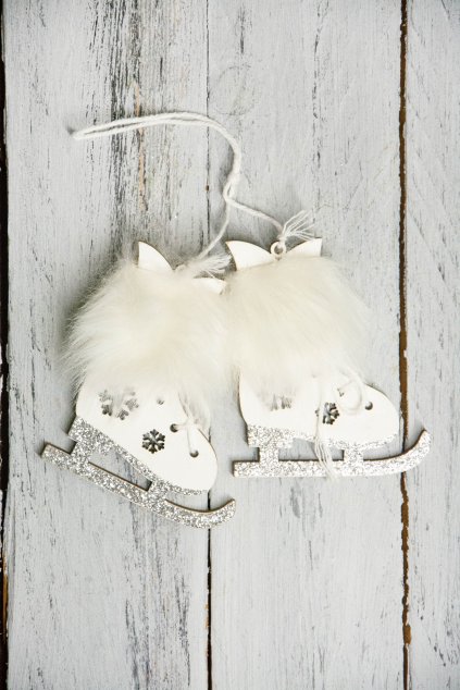 Bílé brusličky s kožešinkou