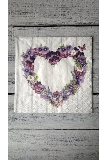 Srdce z macešek a levandule