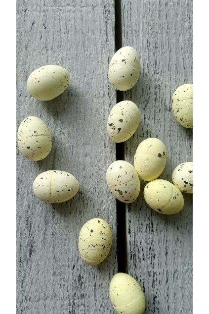Vajíčka křepelčí nažloutlá 2,5 cm