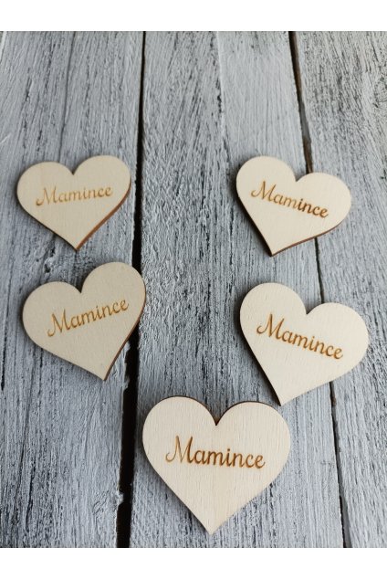 Cedulka srdíčko Mamince