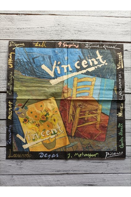 Papírový ubrousek na ubrouskovou techniku Vincent van Gogh